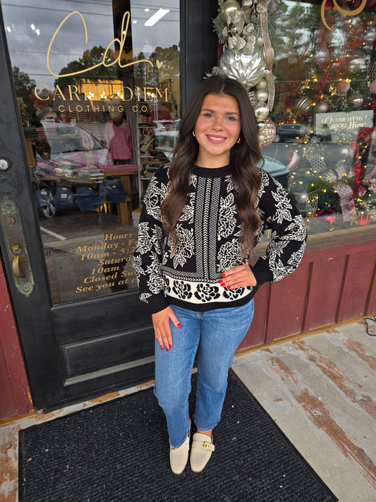 "Havanna" Vintage Floral Sweater