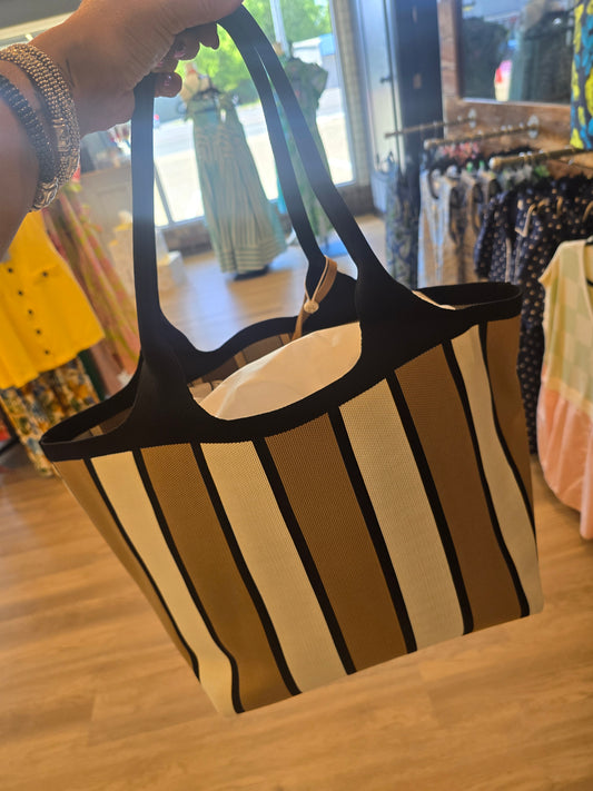 SHIRALEAH Robbie Tote (Black/Tan)