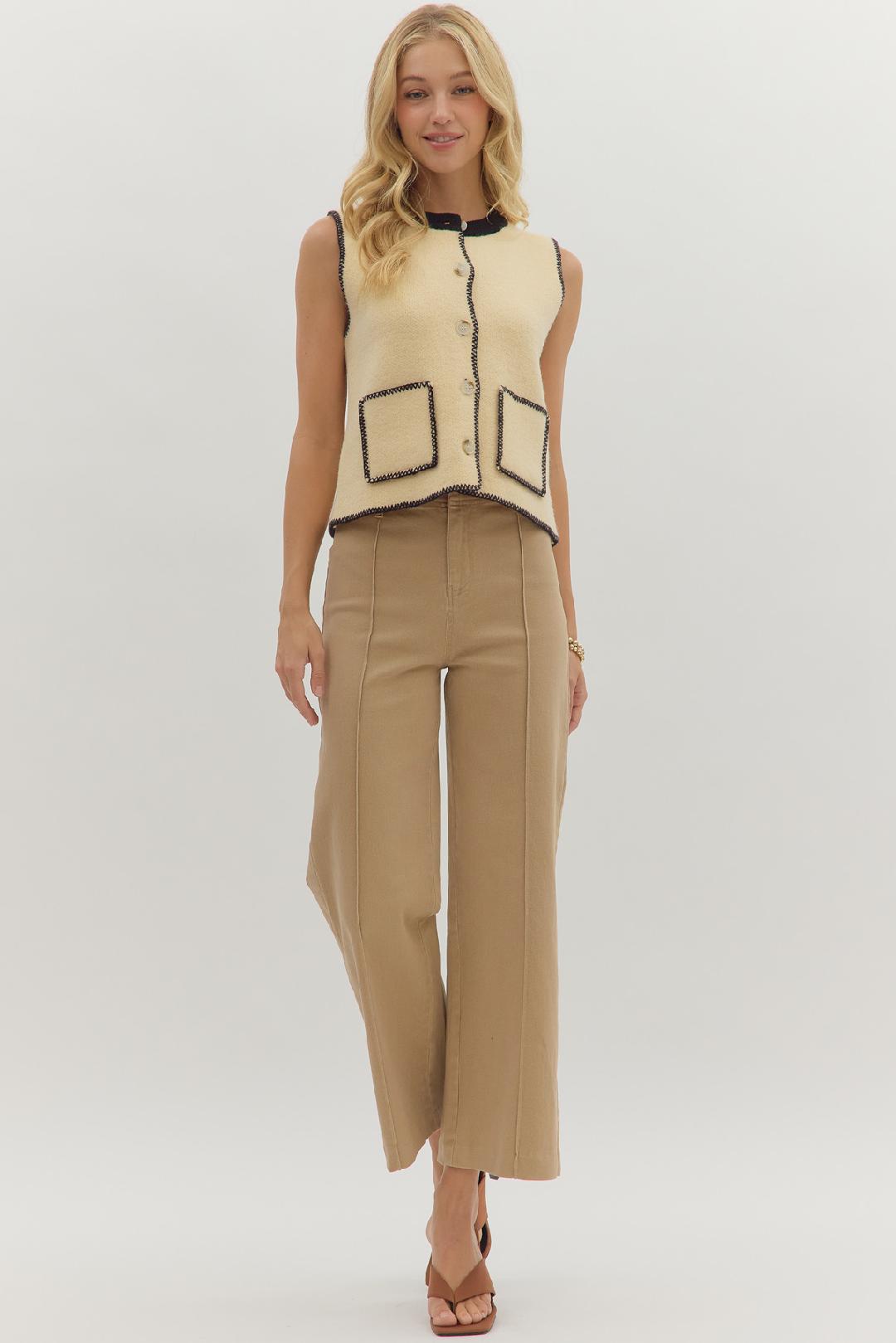 "Busy Woman" Tapered Denim Pants