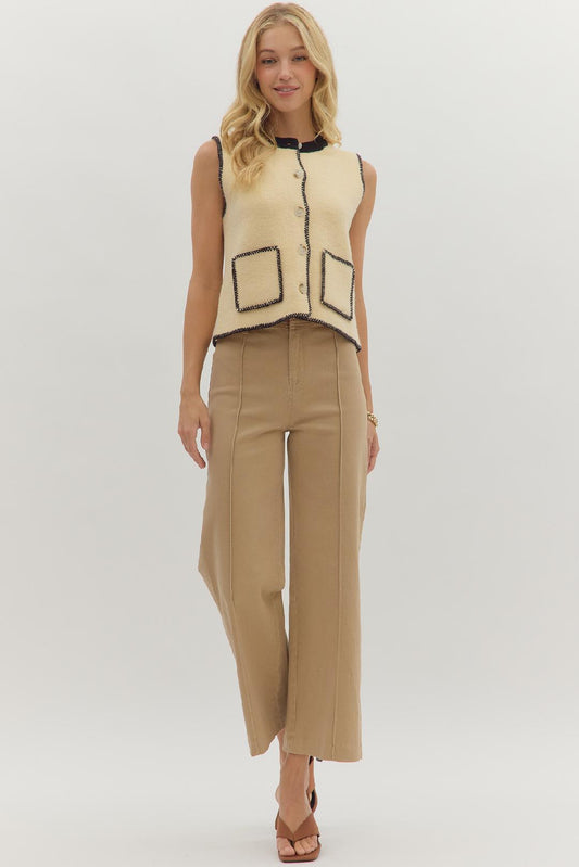 "Busy Woman" Tapered Denim Pants