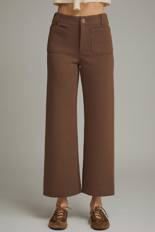 "Kelli" Knit Patch Pocket Pants