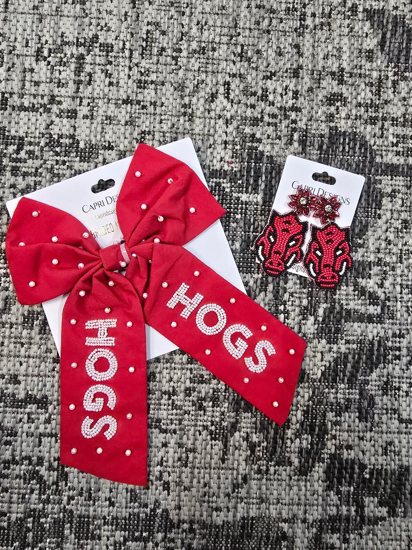 HOGS Sead Bead Hair Bow