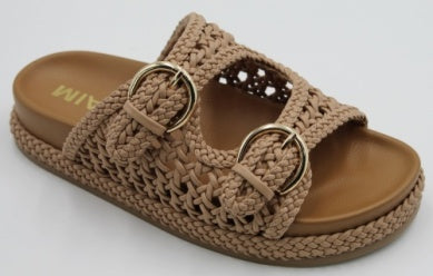 MIA "Trendy" Woven Buckle Sandals