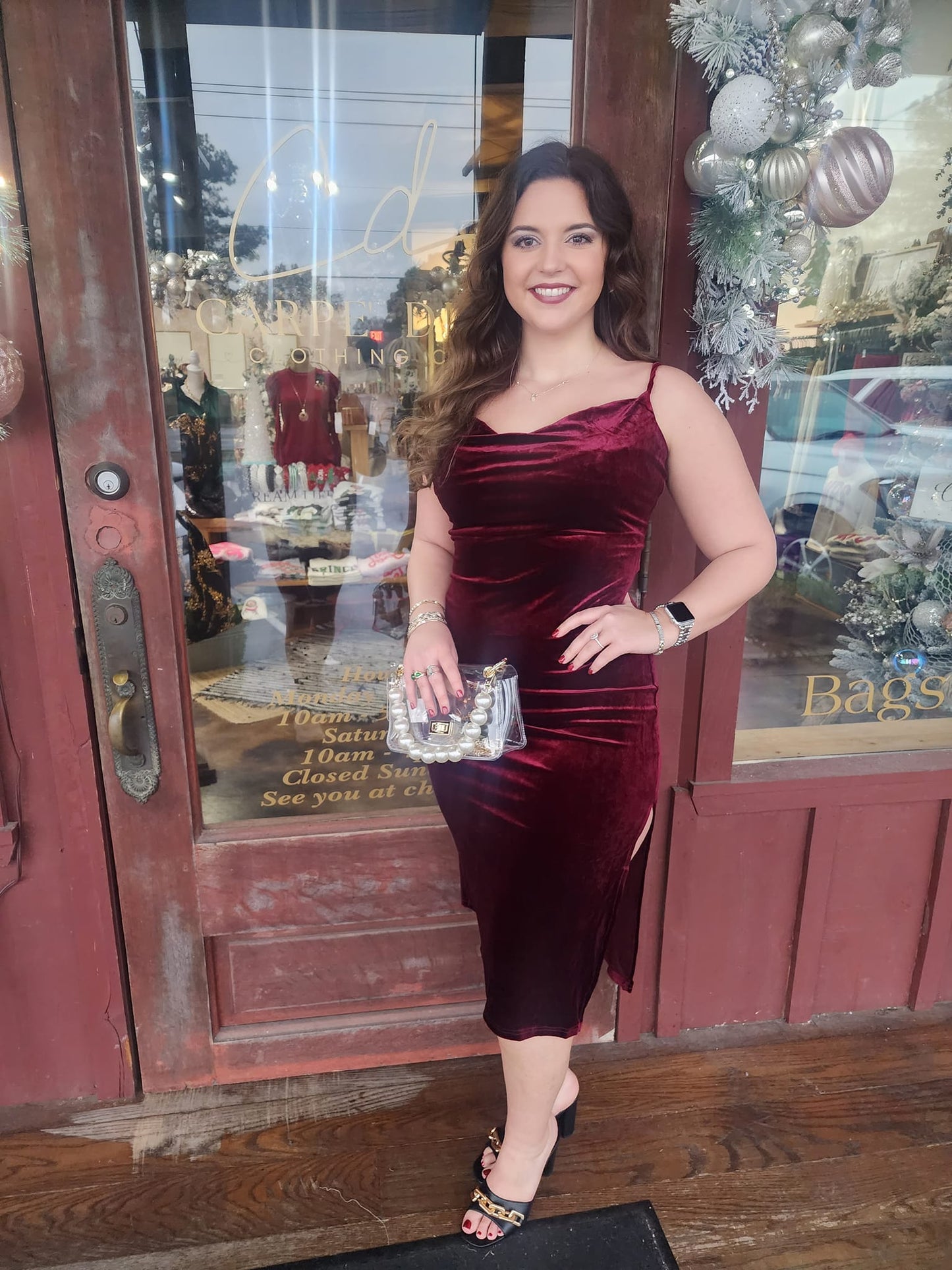 "Crushing" velvet dress