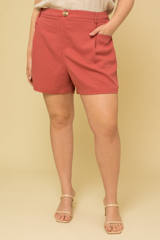 "Avery" Coral Cury Shorts